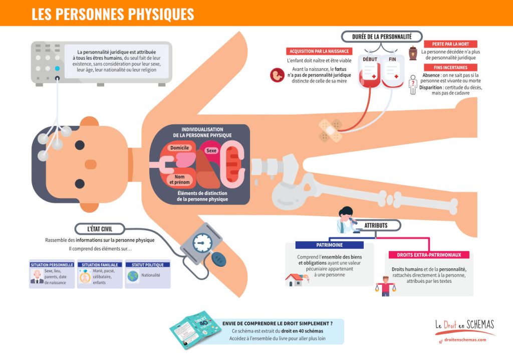 Personne physique droit civil droit en schémas